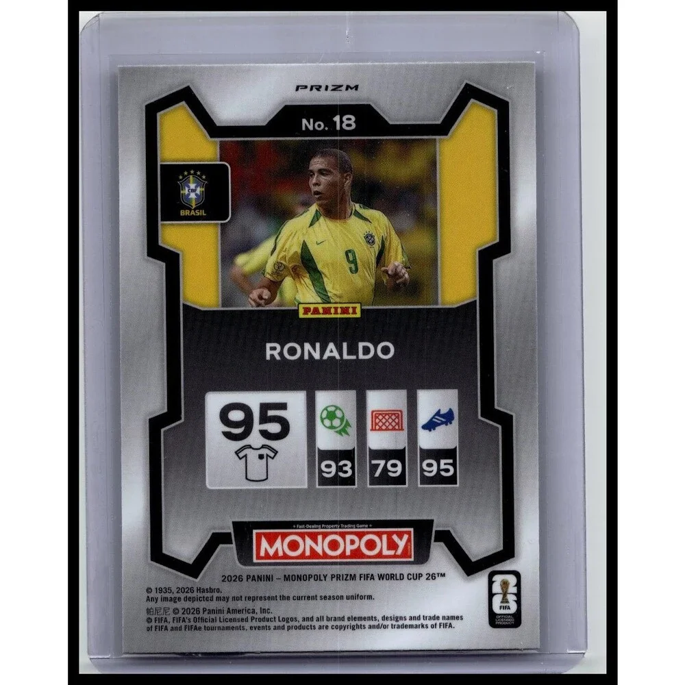 2026 Panini Prizm Monopoly World Cup Ronaldo #18 Brazil Red